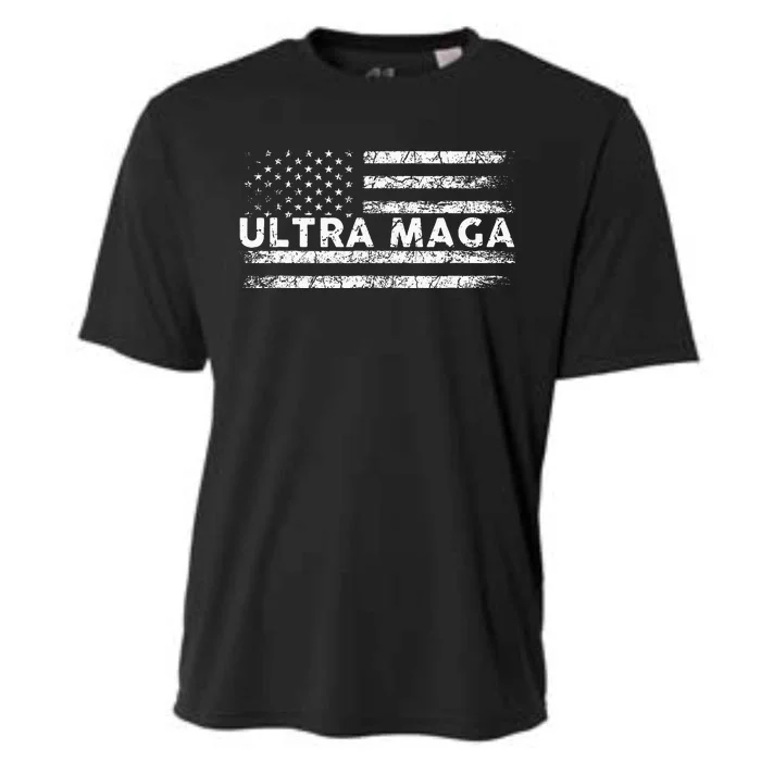 Ultra Maga Proud Ultra Maga Anti Biden Us Flag Pro Trump Cooling Performance Crew T-Shirt