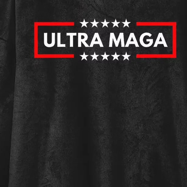 Ultra Maga Pro Trump 2024 Trump Maga King Anti Biden Hooded Wearable Blanket