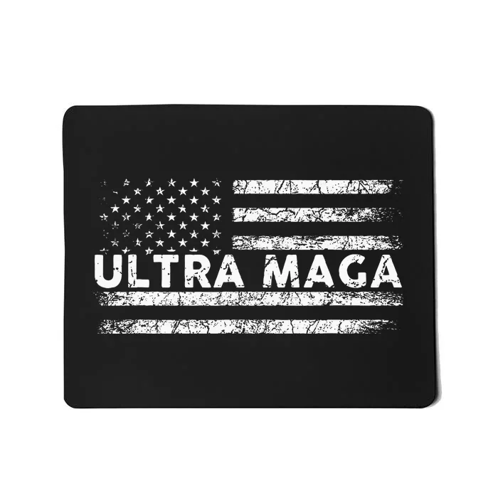 Ultra Maga Proud Ultra Maga Anti Biden Us Flag Pro Trump Mousepad