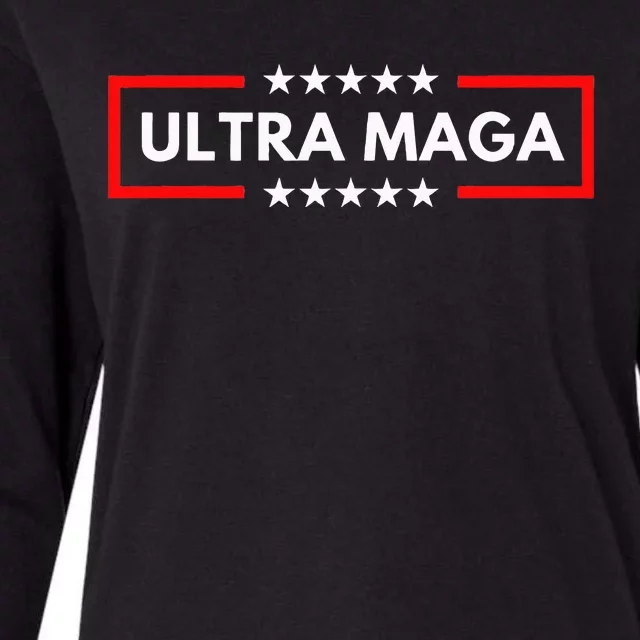 Ultra Maga Pro Trump 2024 Trump Maga King Anti Biden Womens Cotton Relaxed Long Sleeve T-Shirt