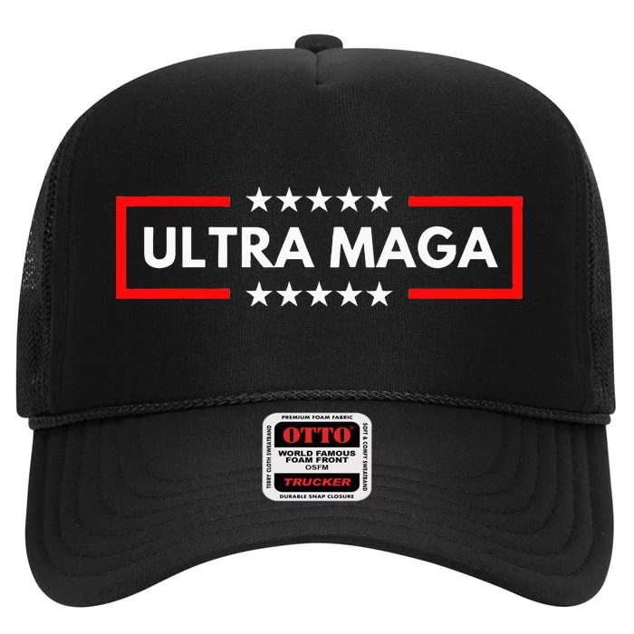 Ultra Maga Pro Trump 2024 Trump Maga King Anti Biden High Crown Mesh Trucker Hat