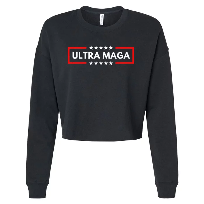 Ultra Maga Pro Trump 2024 Trump Maga King Anti Biden Cropped Pullover Crew