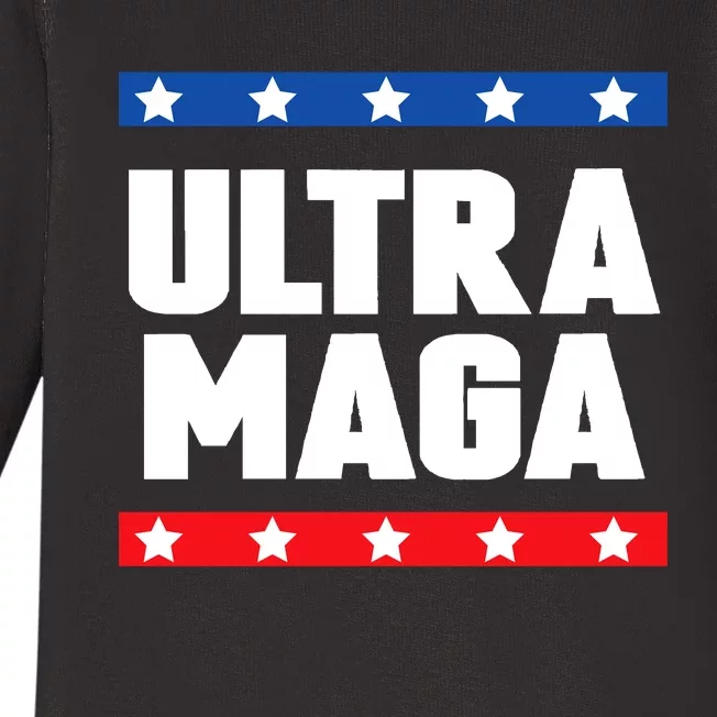 Ultra Maga Patriotic Graphic Baby Long Sleeve Bodysuit