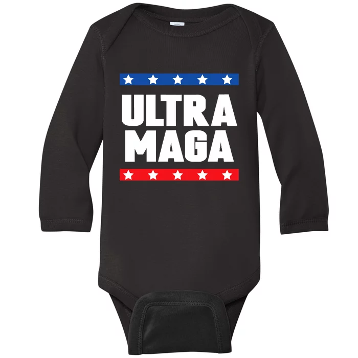 Ultra Maga Patriotic Graphic Baby Long Sleeve Bodysuit