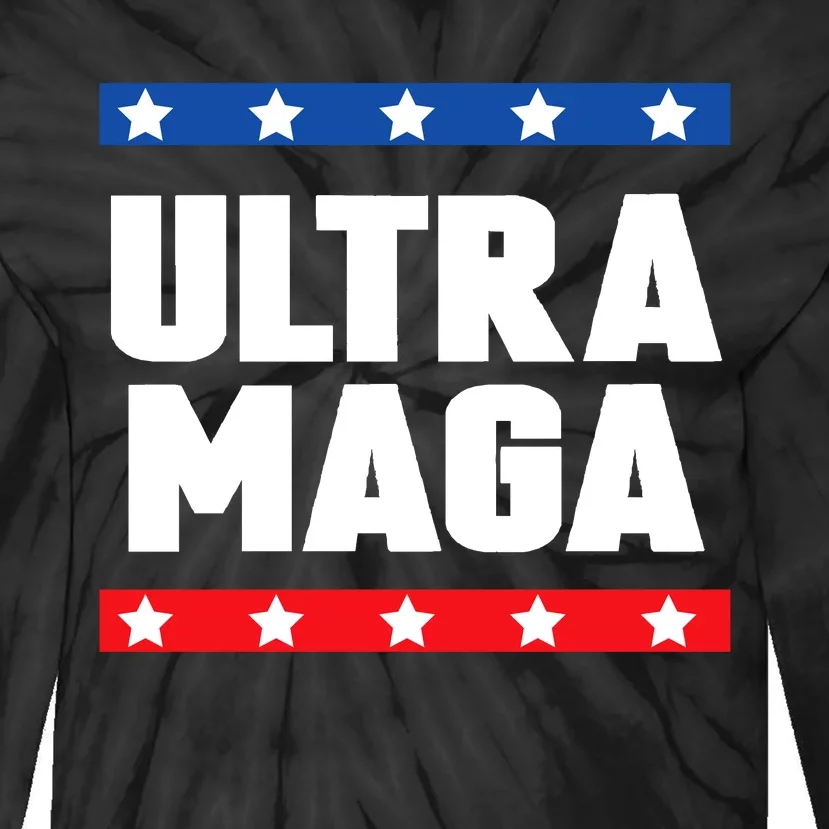 Ultra Maga Patriotic Graphic Tie-Dye Long Sleeve Shirt