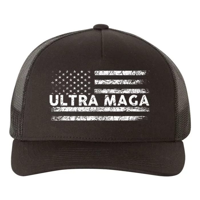 Ultra Maga Proud Ultra Maga Anti Biden Us Flag Pro Trump Yupoong Adult 5-Panel Trucker Hat