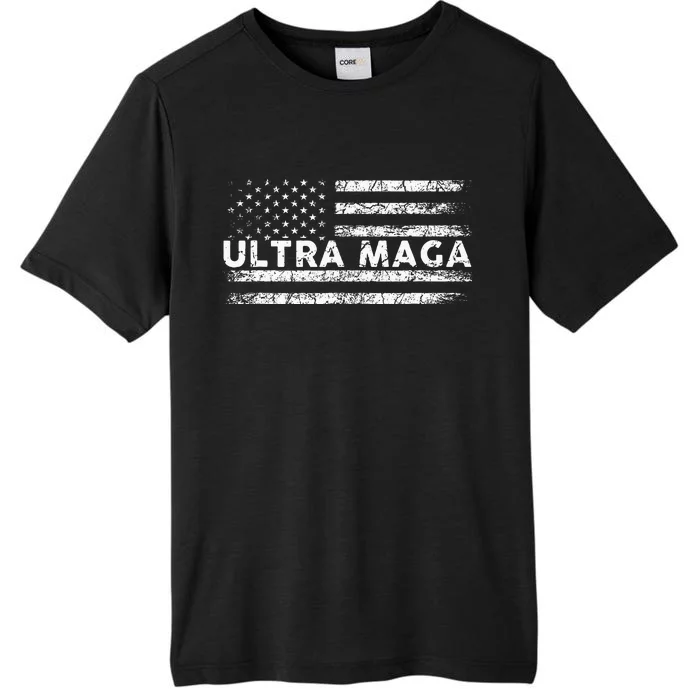 Ultra Maga Proud Ultra Maga Anti Biden Us Flag Pro Trump ChromaSoft Performance T-Shirt