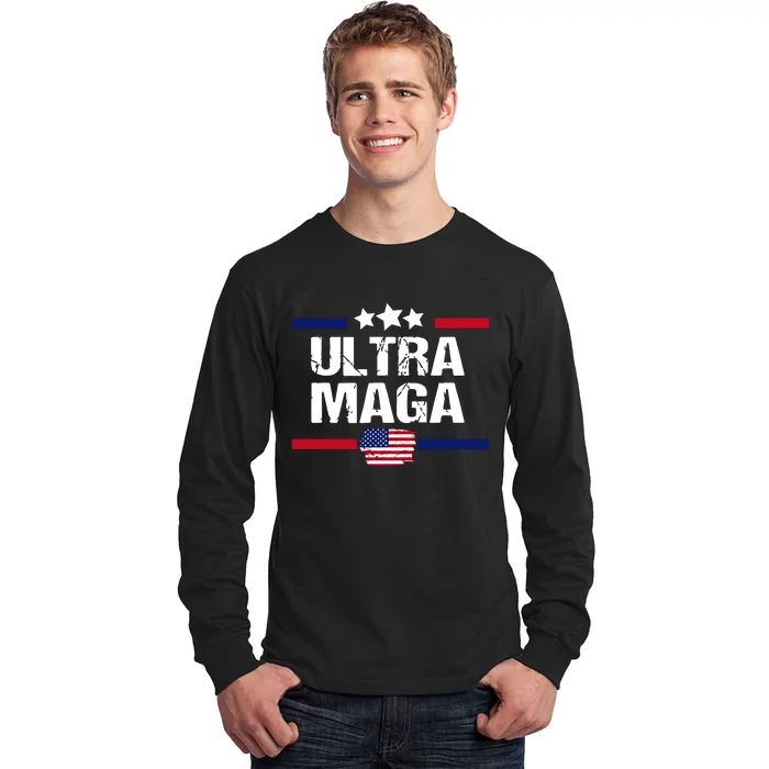 Ultra Maga Patriotic Graphic Long Sleeve Shirt