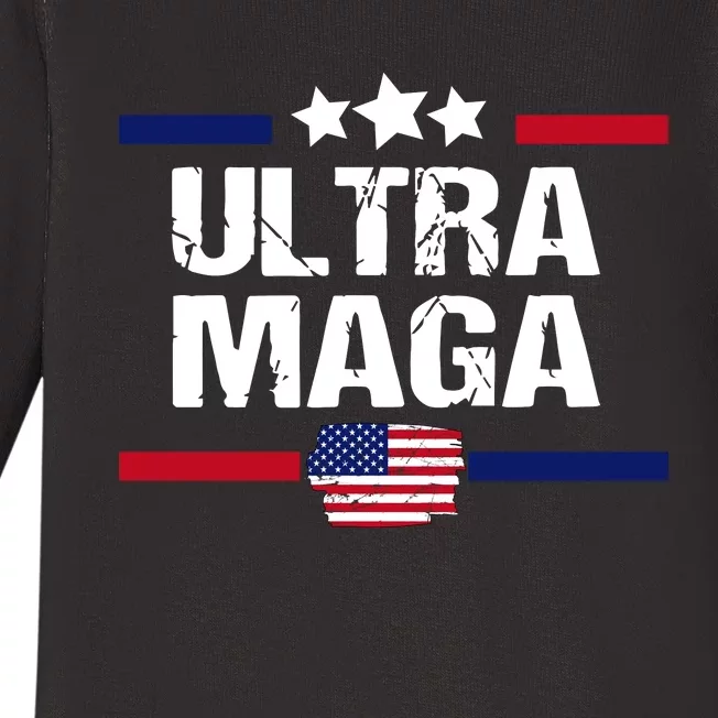 Ultra Maga Patriotic Graphic Baby Long Sleeve Bodysuit