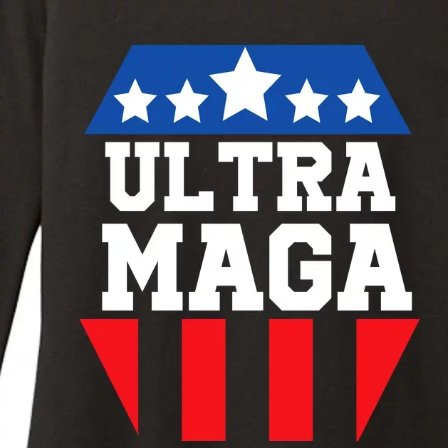 Ultra Maga Patriotic Graphic Womens CVC Long Sleeve Shirt