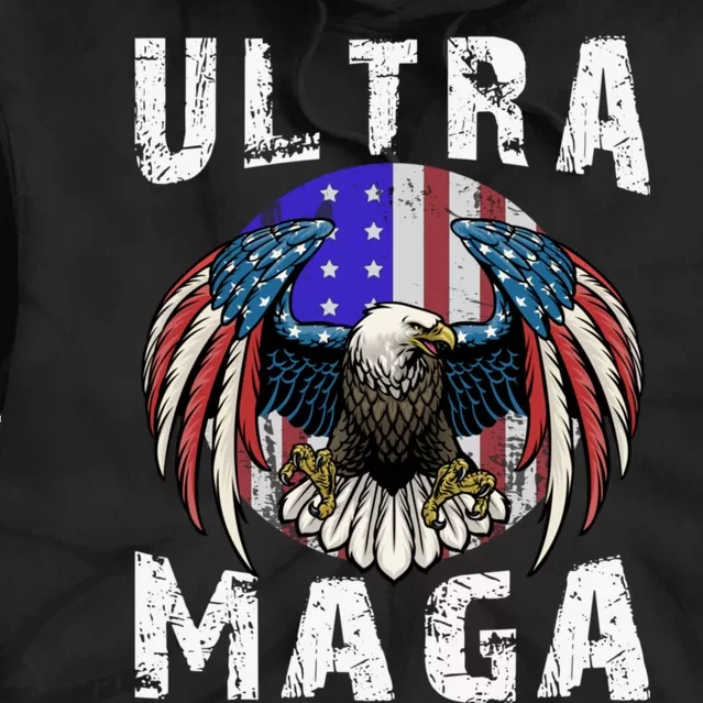 Ultra Maga Pro Trump Ultra MAGA Funny Anti Biden Tie Dye Hoodie