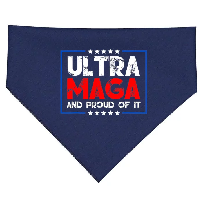 Ultra Maga Proud Ultra Maga Retro Vintage Design USA-Made Doggie Bandana