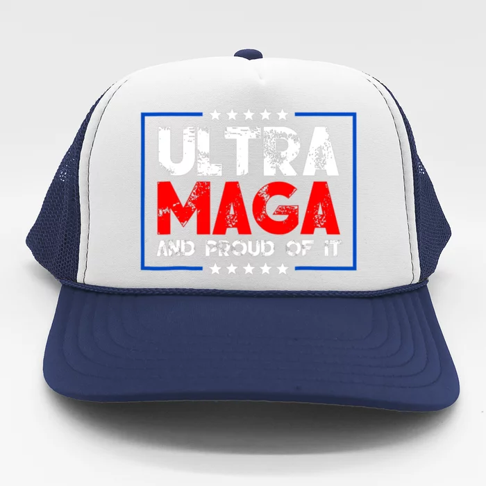 Ultra Maga Proud Ultra Maga Retro Vintage Design Trucker Hat