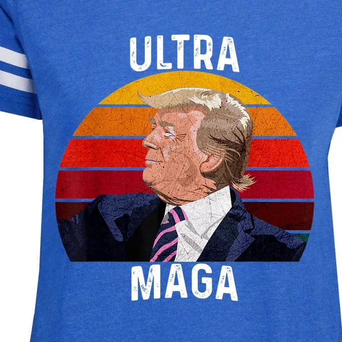 Ultra MAGA Pro Trump Enza Ladies Jersey Football T-Shirt