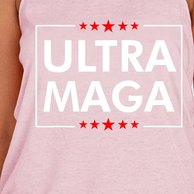 Ultra Maga Pro Trump Trump 2024 Women's Knotted Racerback Tank