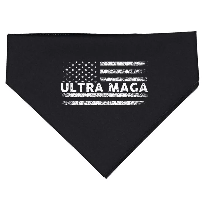 Ultra Maga Proud Ultra Maga Anti Biden Us Flag Pro Trump USA-Made Doggie Bandana