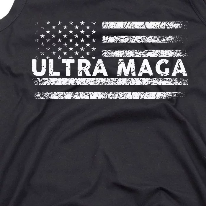 Ultra Maga Proud Ultra Maga Anti Biden Us Flag Pro Trump Tank Top