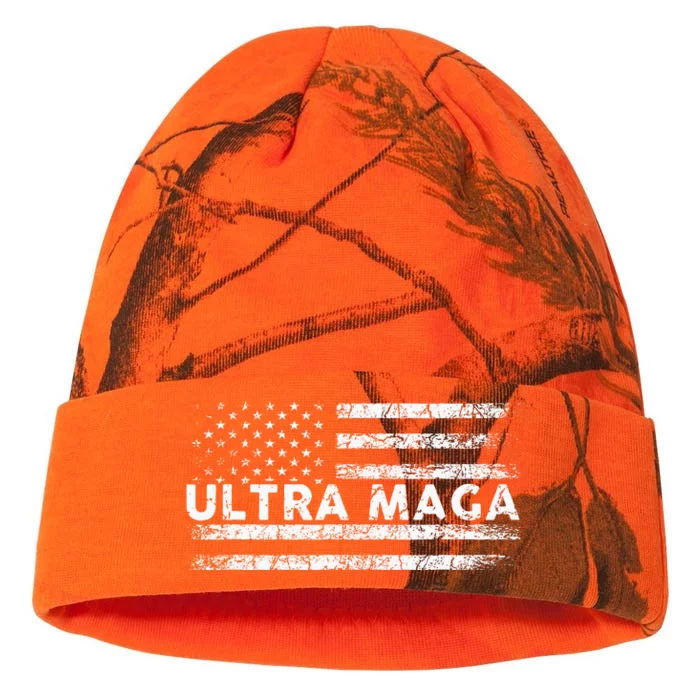 Ultra Maga Proud Ultra Maga Anti Biden Us Flag Pro Trump Kati - 12in Camo Beanie