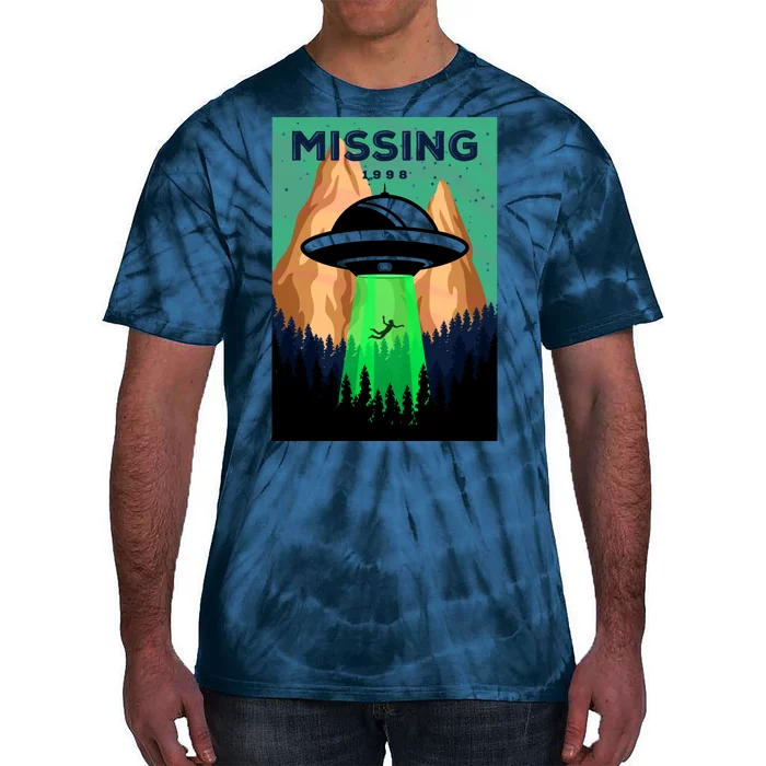 UFO Missing Person Retro Vintage Poster Tie-Dye T-Shirt