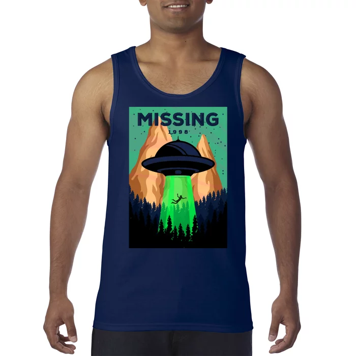 UFO Missing Person Retro Vintage Poster Tank Top