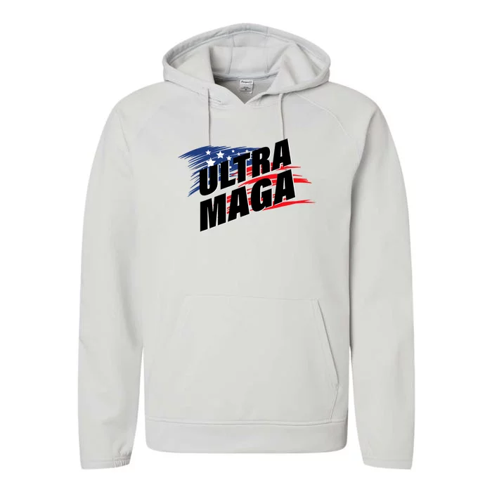 Ultra MAGA Pro American Pro Freedom Ultra MAGA Ultra Maga Performance Fleece Hoodie