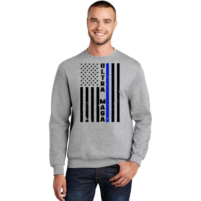 Ultra Maga Police Officer USA Flag Sweatshirt