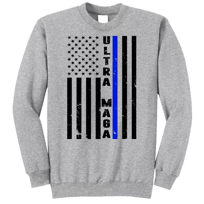 Ultra Maga Police Officer USA Flag Sweatshirt