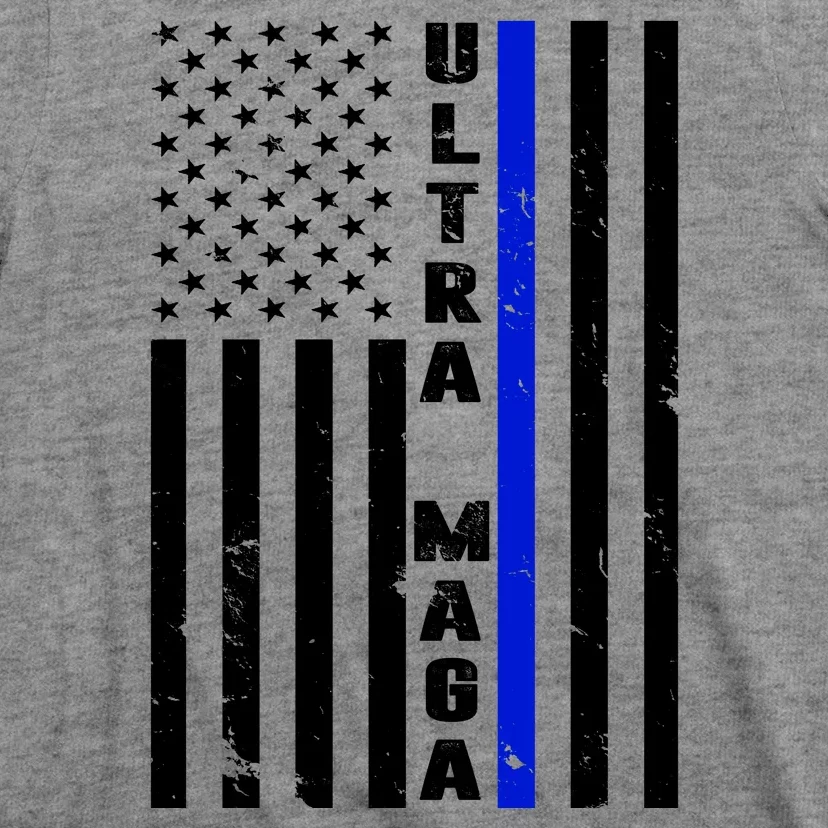 Ultra Maga Police Officer USA Flag T-Shirt