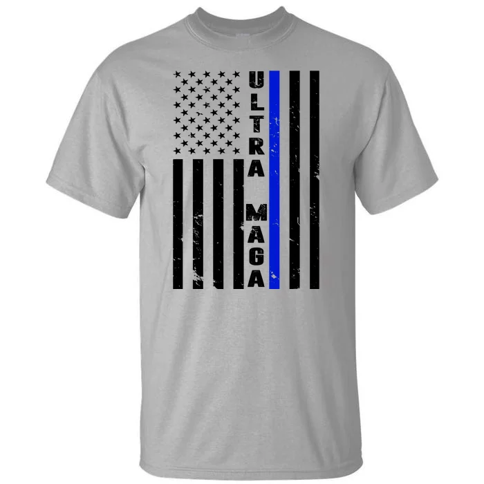 Ultra Maga Police Officer USA Flag Tall T-Shirt