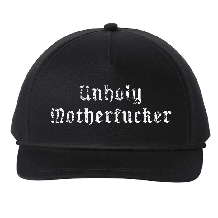 Unholy Motherfucker Pagan Atheist Punk Goth Occult Snapback Five-Panel Rope Hat