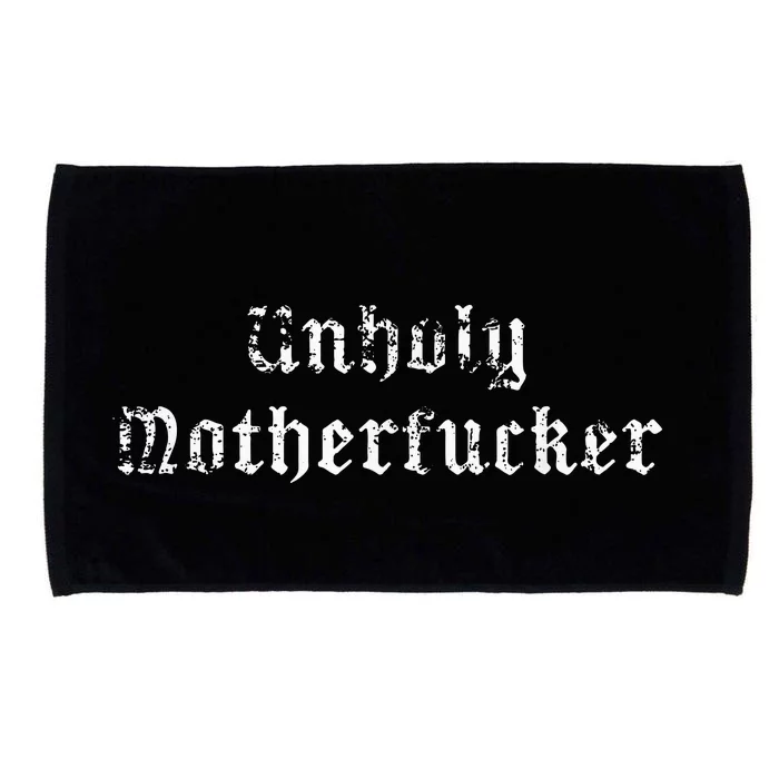 Unholy Motherfucker Pagan Atheist Punk Goth Occult Microfiber Hand Towel