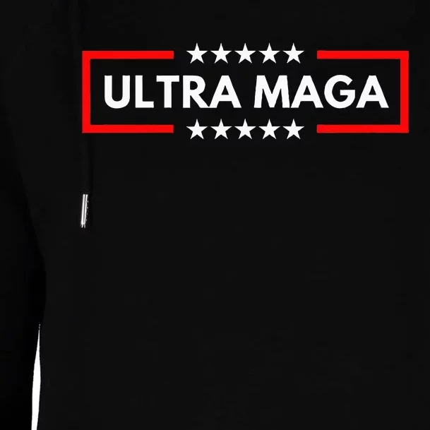 Ultra Maga Pro Trump 2024 Trump Maga King Anti Biden Womens Funnel Neck Pullover Hood