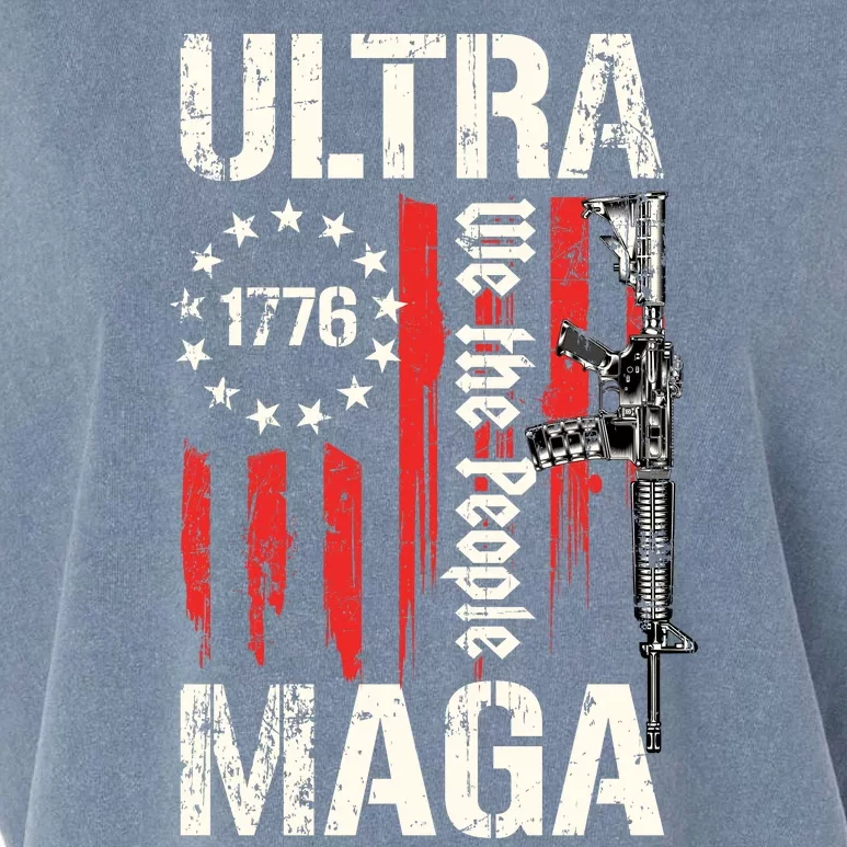 Ultra MAGA Proud Ultra MAGA Conervative Anti Biden Gifts Garment-Dyed Women's Muscle Tee