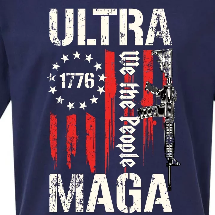 Ultra MAGA Proud Ultra MAGA Conervative Anti Biden Gifts Sueded Cloud Jersey T-Shirt