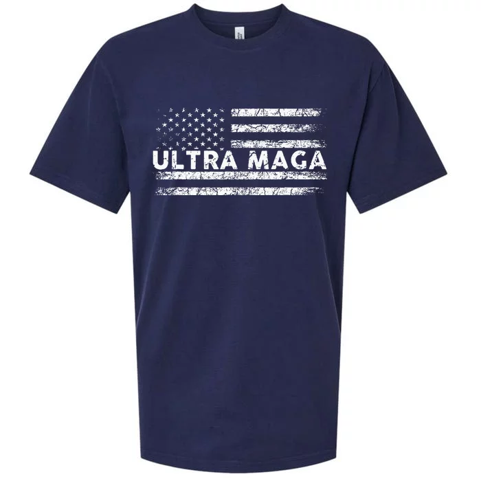 Ultra Maga Proud Ultra Maga Anti Biden Us Flag Pro Trump Sueded Cloud Jersey T-Shirt