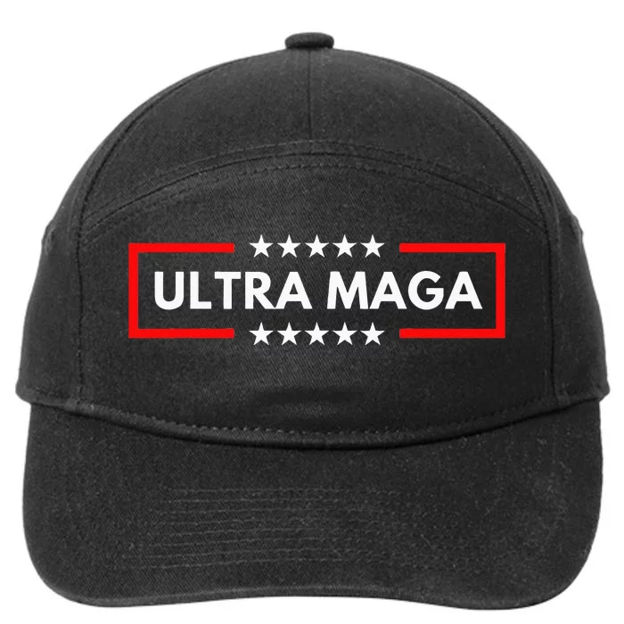 Ultra Maga Pro Trump 2024 Trump Maga King Anti Biden 7-Panel Snapback Hat