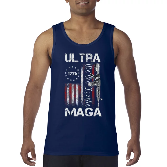 Ultra Maga Proud Ultra Maga America Flag Tank Top