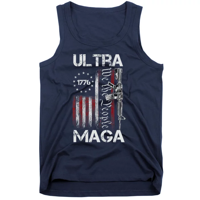 Ultra Maga Proud Ultra Maga America Flag Tank Top