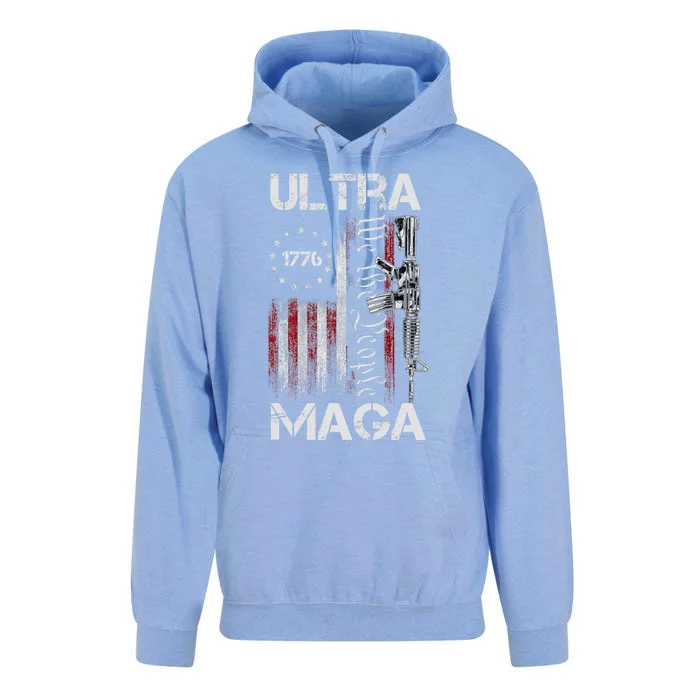 Ultra Maga Proud Ultra Maga America Flag Unisex Surf Hoodie