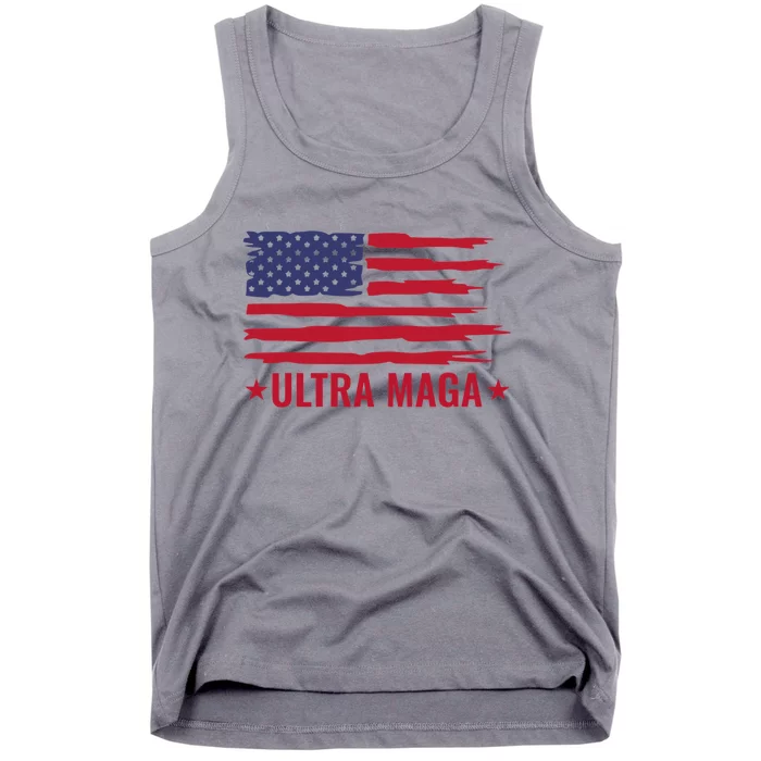 Ultra Mega Patriotic Trump Republicans American Flag Tank Top