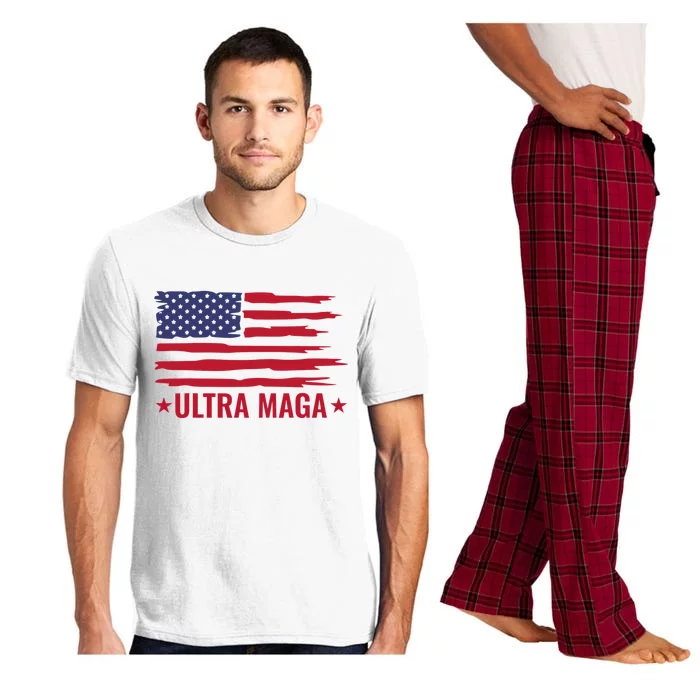 Ultra Mega Patriotic Trump Republicans American Flag Pajama Set