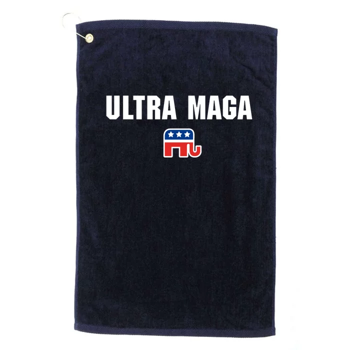 Ultra MAGA Republican Elephant Mens Womens Tee Platinum Collection Golf Towel