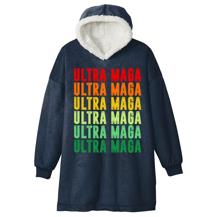 Ultra Maga Retro Vintage Hooded Wearable Blanket