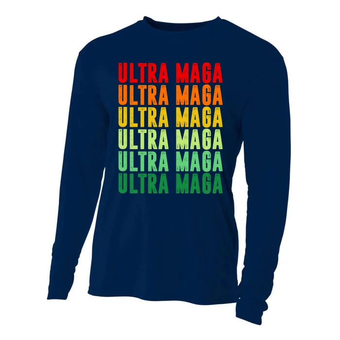 Ultra Maga Retro Vintage Cooling Performance Long Sleeve Crew