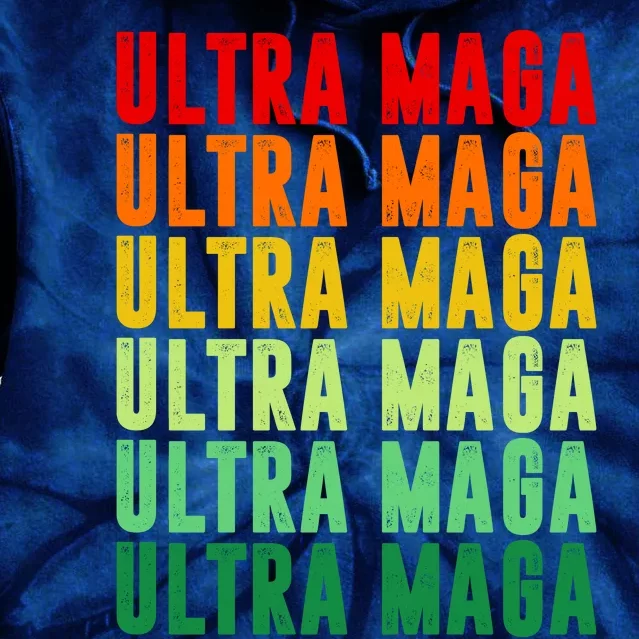 Ultra Maga Retro Vintage Tie Dye Hoodie