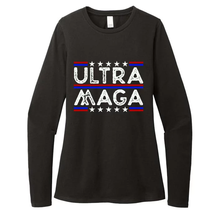 Ultra MAGA Retro Womens CVC Long Sleeve Shirt