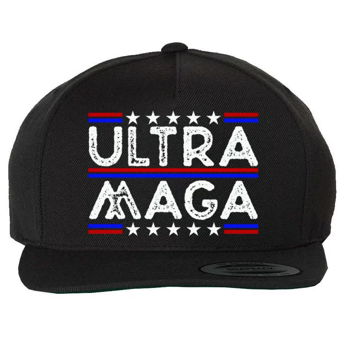 Ultra MAGA Retro Wool Snapback Cap