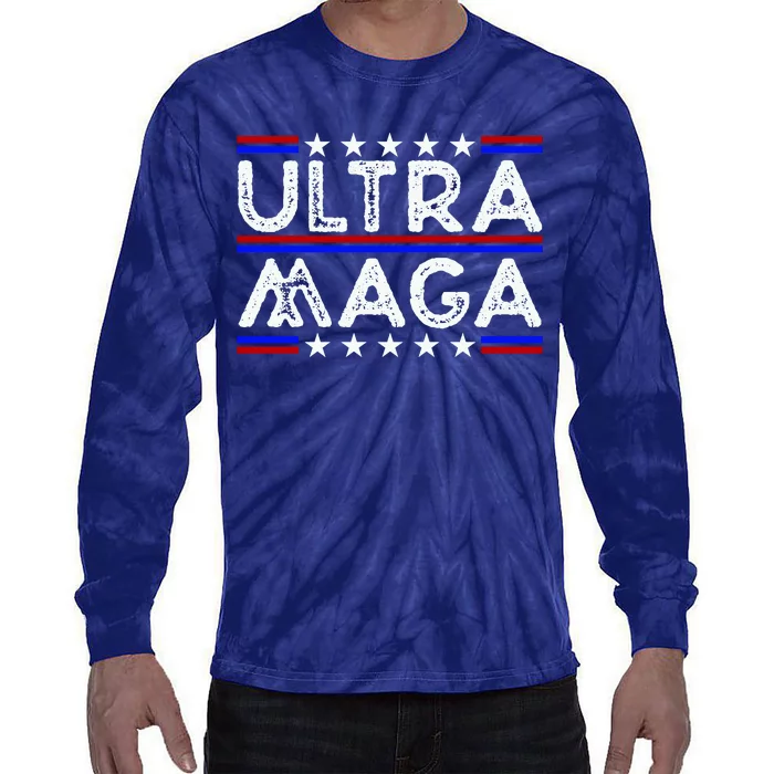 Ultra MAGA Retro Tie-Dye Long Sleeve Shirt