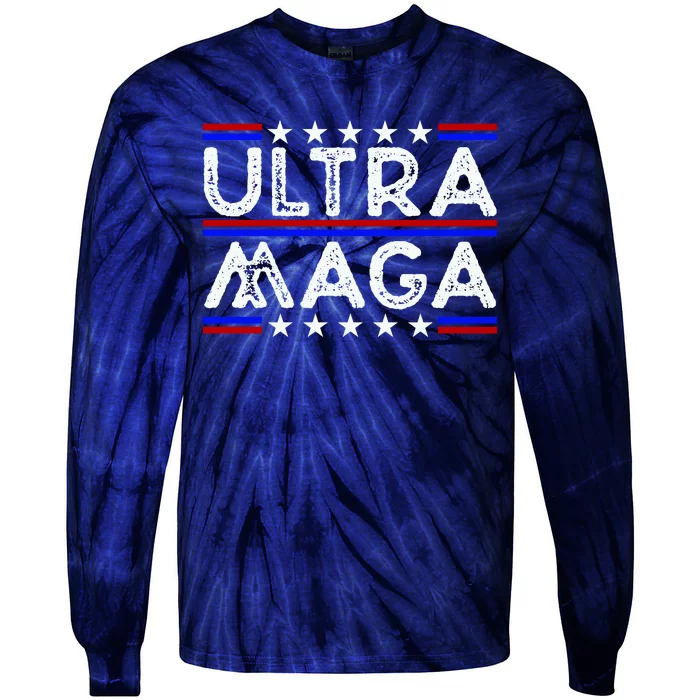 Ultra MAGA Retro Tie-Dye Long Sleeve Shirt