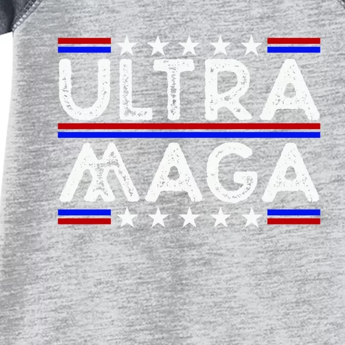 Ultra MAGA Retro Infant Baby Jersey Bodysuit